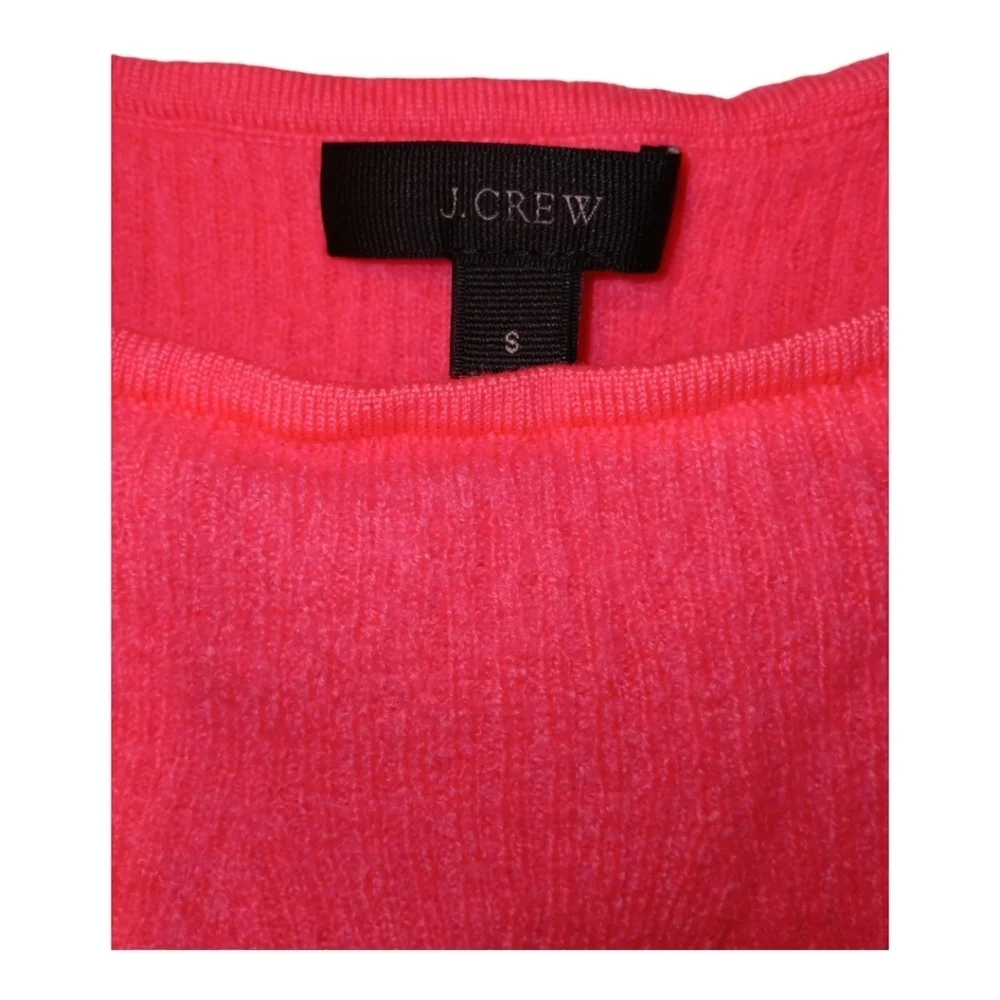 J Crew Merino Wool Tiered Ruffle Tank Top with Tie Shoulder Straps Pink Size S - Picture 4 of 9